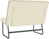 vidaXL Lavice krémová 100x75x76 cm Imitace kůže Náhled obrázku produktu 5