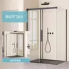 doporro Duschkabine Schwarz 75x120x195cm Eckdusche Produktbild-Vorschau 3