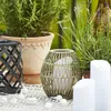 Dekoleuchte/Lampenschirm - D: 15cm, H: 18cm - für E27 Fassungen - outdoor - beige Produktbild-Vorschau