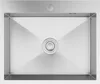A top-down view of a stainless steel sink. Produktbild-Vorschau