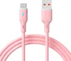 Kabel USB type C / USB A 1m AK-USB-61 silikonowy różowy Podgląd zdjęcia produktu 1