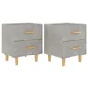 The Living Store Nachttische 2 Stk. Betongrau 40x35x47,5 cm Produktbild-Vorschau 2