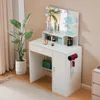 FCH Coiffeuse avec éclairage LED & miroir, 3 couleurs Voir les images du produit 2