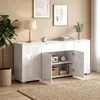 HOMCOM Kommode mit 1 Schublade, Sideboard mit Verstellbarem Produktbild-Vorschau 2