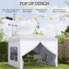 Outsunny Pavillon 2,95x2,95m Faltpavillon 4 Seitenwände mit Produktbild-Vorschau 4