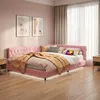 ProximaX Rosa Teddy-Fleece Bettgestell 140x200cm mit Produktbild-Vorschau 3