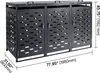 A three-unit outdoor trash can enclosure with dimensions indicated. Produktbild-Vorschau