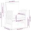 VidaXL 310257, Terrasse, Gepolsterter Sitz, Akazienholz, Produktbild-Vorschau 7
