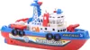Feuerwehrboot Spielzeug - Wasserspritzendes Schiffsmodell Produktbild-Vorschau 1