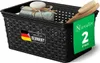 Novaliv 2 Stück Eleganter Aufbewahrungskorb in Rattan-Optik Produktbild-Vorschau 1