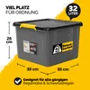 MONZANA® 6x Aufbewahrungsbox 32L mit Deckel 40kg belastbar Produktbild-Vorschau 2