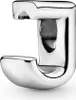 A close-up studio shot of a silver letter 'J' charm. Produktbild-Vorschau