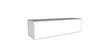 A white, rectangular TV lowboard shown from a slight angle against a white background. Podgląd zdjęcia produktu