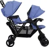 vidaXL Tandem-Zwillingskinderwagen Marineblau Stahl Produktbild-Vorschau 4