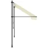 vidaXL Marquise rétractable Crème 300x150 cm Tissu et acier Voir les images du produit 5