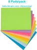 8 Blöcken Große Haftnotizen 152 mm x 203 mm, 8 Farben Post Produktbild-Vorschau 2