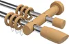 Interdeco Gardinenstange / Vorhangstange Chrom / Buche Produktbild-Vorschau 1