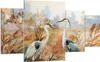 Bild auf Leinwand - Leinwandbild - 4 Teile - Kraniche Vögel Produktbild-Vorschau 1