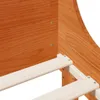 The Living Store Massivholzbett ohne Matratze Wachsbraun Produktbild-Vorschau 8
