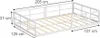 Bodenbett aus Metall Vitalispa Minno Weiß 205 x 125 cm ohne Produktbild-Vorschau 2