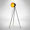 Lampadaire rétro noir doré lampe à pied métal design Voir les images du produit 2