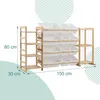 Regał dla dzieci Relaxdays, 12 pudełek, 4 półki, regał na Podgląd zdjęcia produktu 4