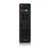 A black remote control with various buttons and a brand logo at the bottom, isolated on a white background. Podgląd zdjęcia produktu