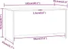 vidaXL Couchtisch Weiß 102x55,5x52,5 cm Holzwerkstoff Produktbild-Vorschau 7