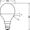 A technical drawing of an LED light bulb with dimensions indicated. Anteprima dell’immagine prodotto