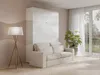 Schrankbett + Sofa + Matratze - 160 x 200 cm - Manuelle Produktbild-Vorschau 2