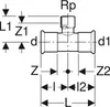 Geberit GE Mapress, Kupfer, T-Stück, d22, Rp1/2, 22mm, 1 Produktbild-Vorschau 6