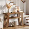 Konsola z litego drewna, 120 cm Stolik pomocniczy w stylu Podgląd zdjęcia produktu 8