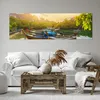 Bild auf Leinwand - Leinwandbild - Berge Boot Wasser - Produktbild-Vorschau 6