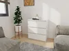 A modern living room scene with a white dresser, a plant, and a sofa. Náhled obrázku produktu