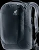 A black Deuter backpack is shown against a black background. Produktbild-Vorschau