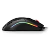 A black gaming mouse with RGB lighting on a white background. Produktbild-Vorschau