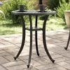 vidaXL Gartentisch Schwarz Ø48x53 cm Aluminiumguss Produktbild-Vorschau 2