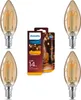 A product shot of Philips LED filament light bulbs and their packaging. Produktbild-Vorschau