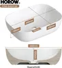 HOROW 46x33 cm Oval Aufsatzwaschbecken Keramik Waschale Produktbild-Vorschau 9