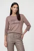 Monari Damen T-Shirt aus Baumwolle und Modal, Taupe, Größe Produktbild-Vorschau 2