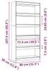 vidaXL Bücherregal/Raumteiler Weiß 80x30x167,4 cm Produktbild-Vorschau 8