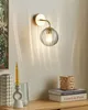 BELIANI Lampa ścienna złota niebieska szkło metal 28 cm Podgląd zdjęcia produktu 2