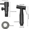 Bidet Toilettensprüher  Schwarz Edelstahl WC Hand Duschkopf Produktbild-Vorschau 7