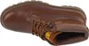 A top-down view of a brown leather Caterpillar boot. Voir les images du produit
