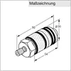 A technical drawing with dimensions of a plumbing component. Náhled obrázku produktu