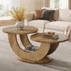 Tribesigns Runde Couchtisch, 2-Tier Couchtisch mit Produktbild-Vorschau 3