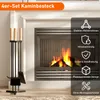 Zestaw kominkowy COSTWAY, 4-częściowy zestaw kominkowy z Podgląd zdjęcia produktu 4