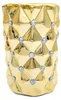 Moderner goldener Keramik-Vase mit Kristallen 17cm Produktbild-Vorschau 3