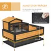 Maison pour tortues en bois PawHut, enclos à deux niveaux Voir les images du produit 6