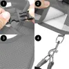 A collage of four close-up images showing different features of a pet harness and leash. Náhled obrázku produktu